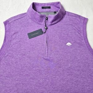 New Turtleson Wallace quarter 1/4 zip golf vest heather purple grape size Large